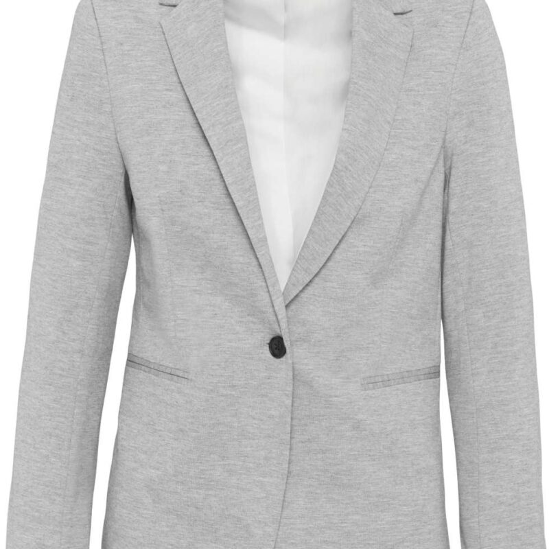 ka6133-light_grey_heather-a1 Kariban LADIES' KNIT JACKET - 74% Polyester/24% Viscose/2% Elastane