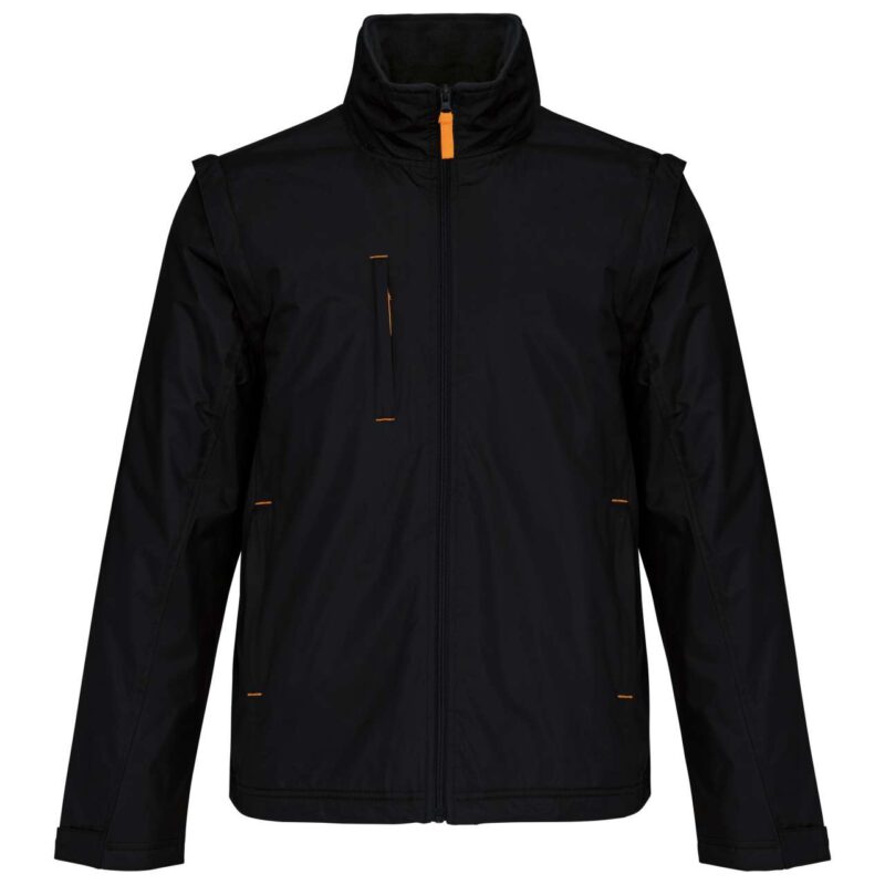 Kariban SCORE - DETACHABLE-SLEEVED BLOUSON JACKET - Μαύρο και Πορτοκαλί