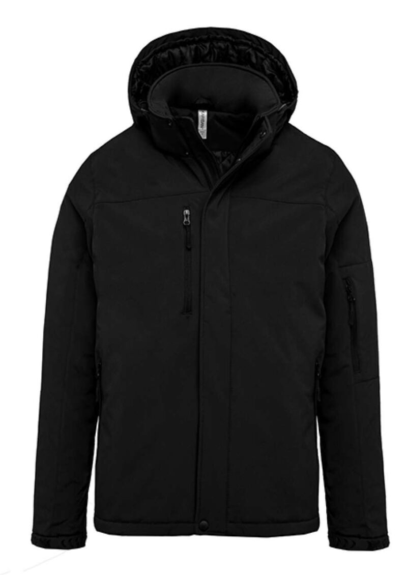 ka650-black-a1 Kariban Ανδρικό SOFTSHELL HOODED LINED PARKA - Μαύρο
