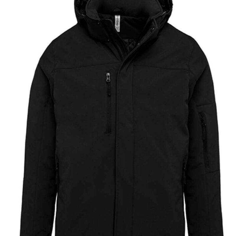 ka650-black-a1 Kariban Ανδρικό SOFTSHELL HOODED LINED PARKA - Μαύρο