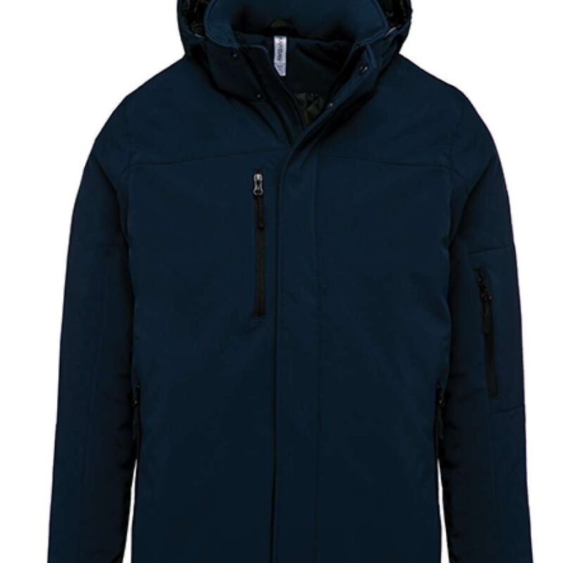 ka650-navy-a1 Kariban Ανδρικό SOFTSHELL HOODED LINED PARKA - Μπλε μαρίν