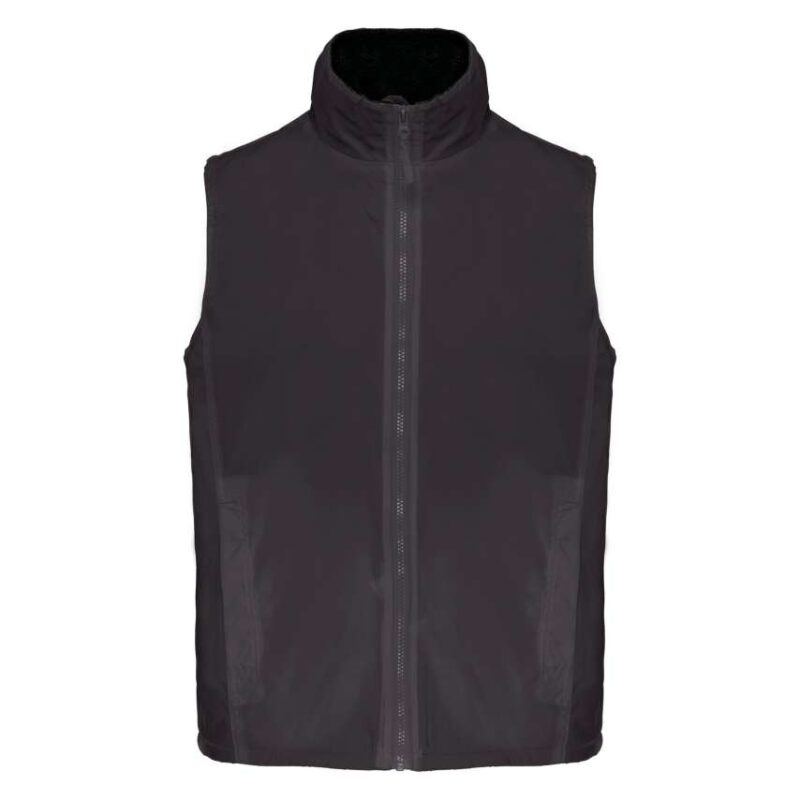 ka679-dark_grey_black-a2 Kariban RECORD - FLEECE LINED BODYWARMER - Σκούρο Γκρι/Μαύρο