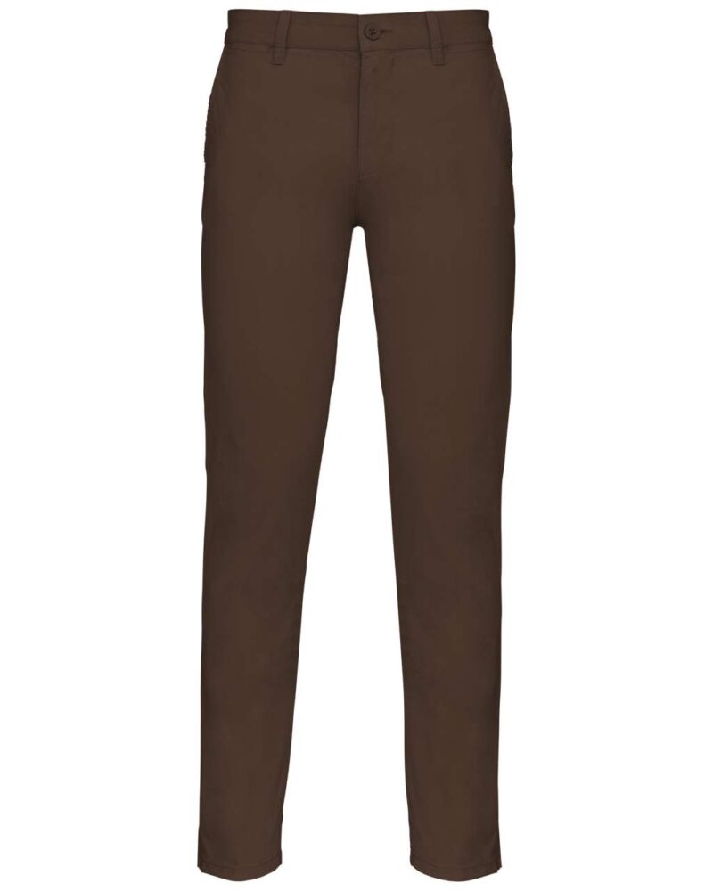 ka740-chocolate-a1 Kariban MEN CHINO TROUSERS - Σοκολατί