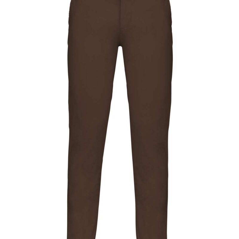 ka740-chocolate-a1 Kariban MEN CHINO TROUSERS - Σοκολατί