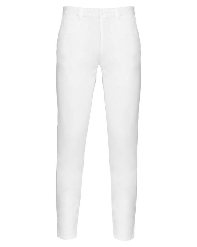 ka740-white-a1 Kariban MEN CHINO TROUSERS - Λευκό