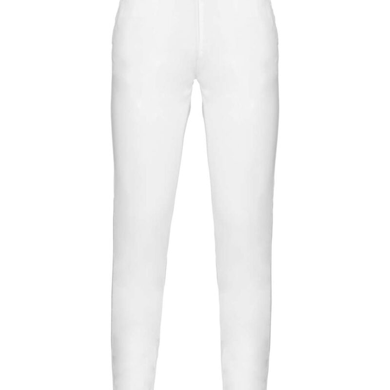 ka740-white-a1 Kariban MEN CHINO TROUSERS - Λευκό