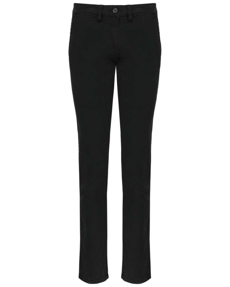 Kariban LADIES' CHINO TROUSERS - Μαύρο