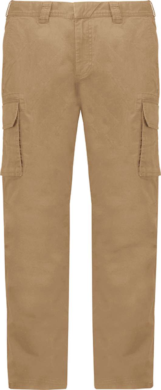 ka744-camel-a1 Kariban MEN'S MULTIPOCKET TROUSERS - Καμηλό