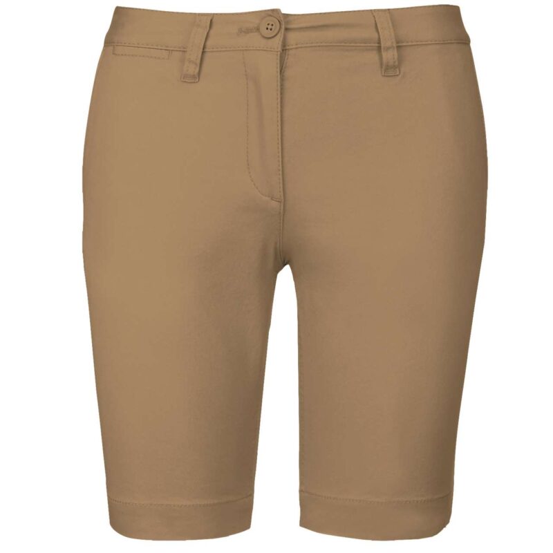 Kariban LADIES' CHINO BERMUDA SHORTS - Καμηλό