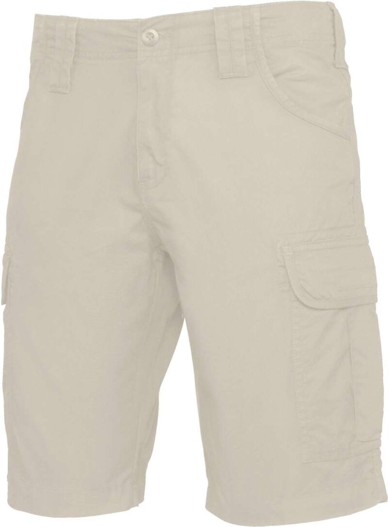 Kariban MULTIPOCKET BERMUDA SHORTS - μπεζ