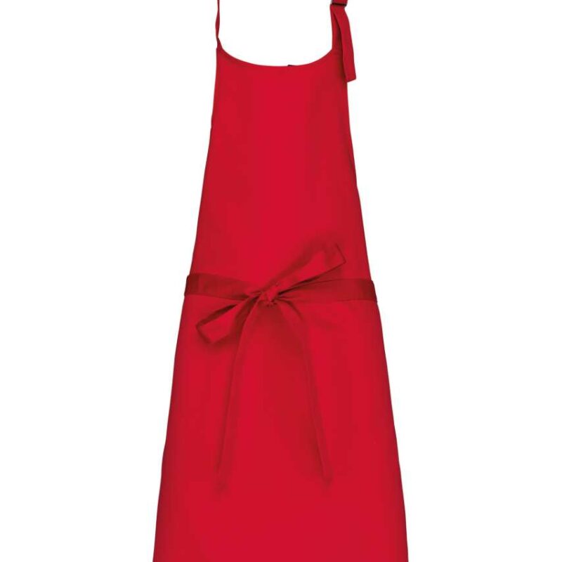 ka8000-red-a1 Kariban POLYCOTTON APRON WITHOUT POCKET - Κόκκινο