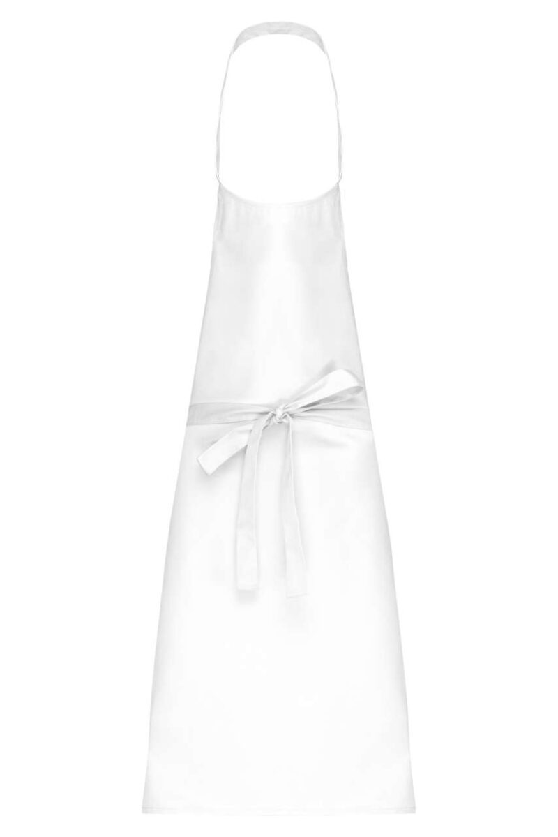 ka8000-white-a1 Kariban POLYCOTTON APRON WITHOUT POCKET - Λευκό