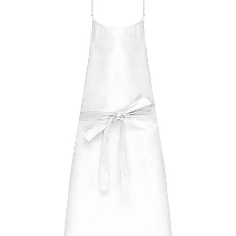 ka8000-white-a1 Kariban POLYCOTTON APRON WITHOUT POCKET - Λευκό