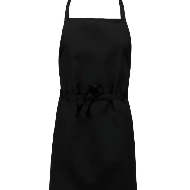 ka8001-black-a1 Kariban LIGHTWEIGHT POLYCOTTON APRON - Μαύρο