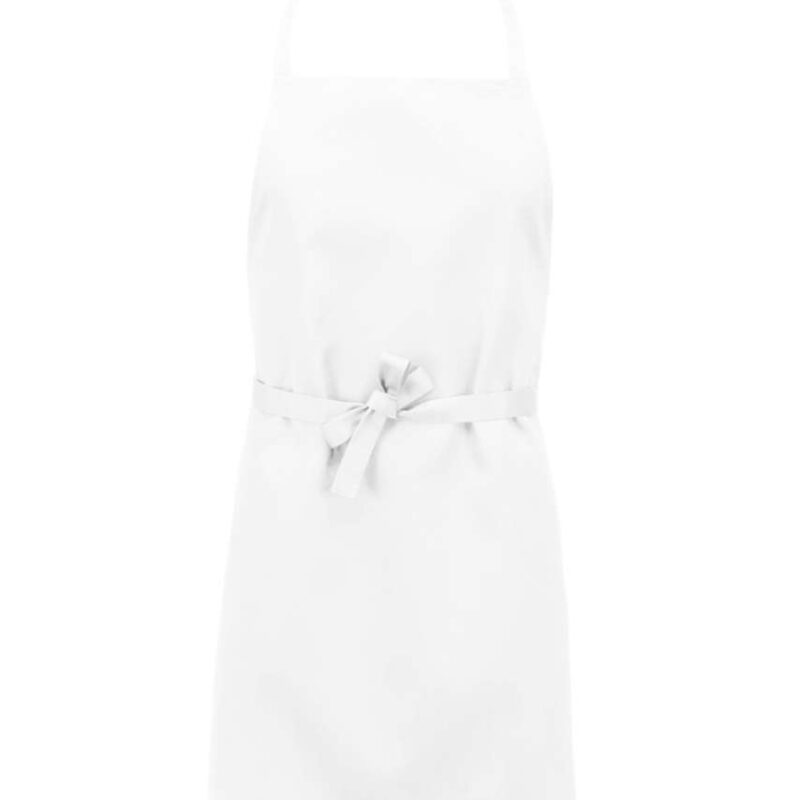 ka8001-white-a1 Kariban LIGHTWEIGHT POLYCOTTON APRON - Λευκό