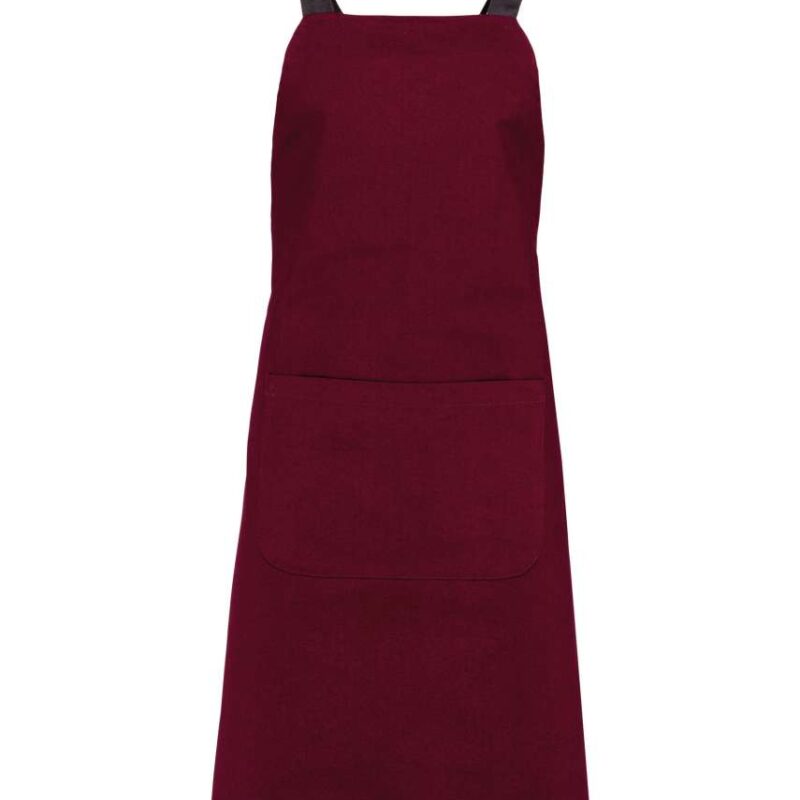 ka8002-wine-a1 Kariban ORGANIC COTTON APRON - Κρασί