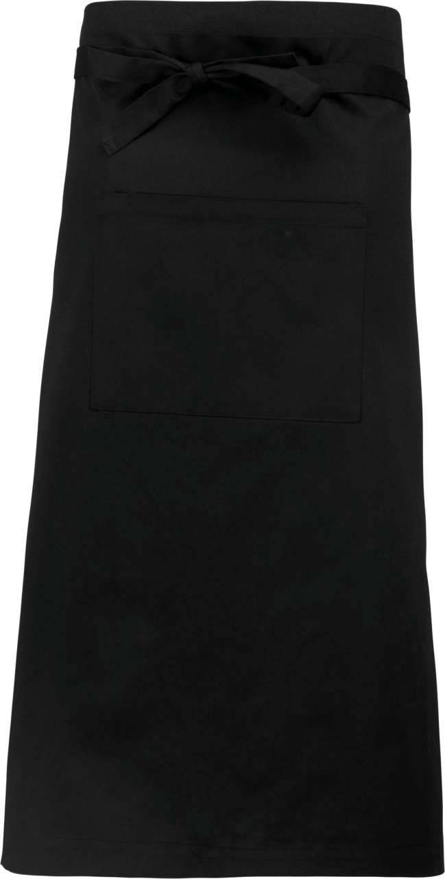 ka8004-black-a1 Kariban POLYCOTTON EXTRA-LONG APRON - Μαύρο