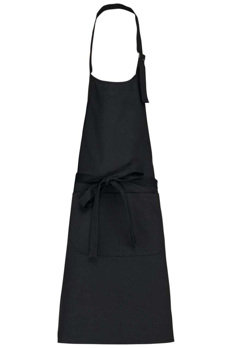 ka8005-black-a1 Kariban COTTON APRON, WASHABLE σε HIGH-TEMPERATURE - Μαύρο