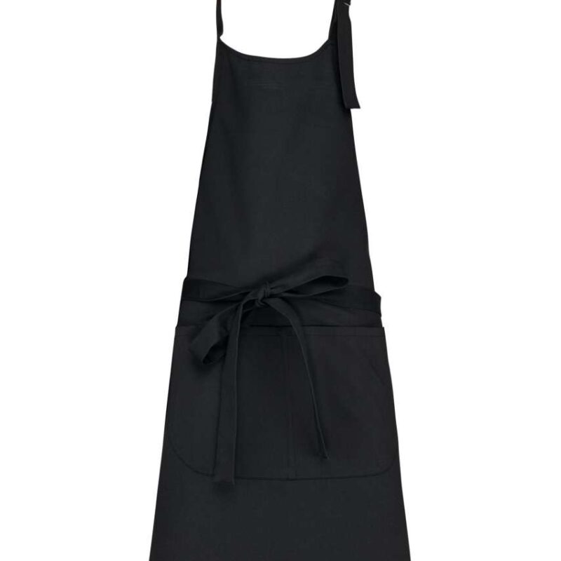 ka8005-black-a1 Kariban COTTON APRON, WASHABLE σε HIGH-TEMPERATURE - Μαύρο