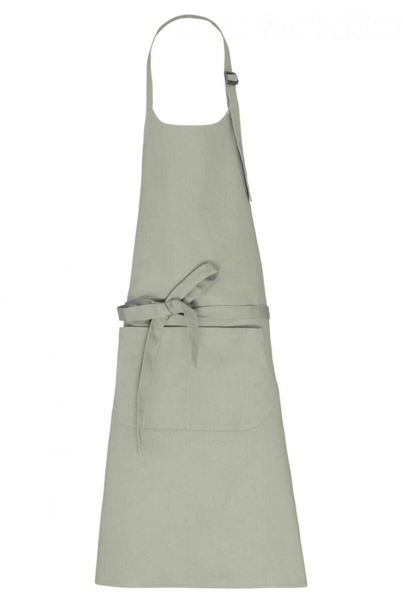 ka8007-almond_green-a1 Kariban APRON WITH POCKET σε ORGANIC COTTON - Almond Green