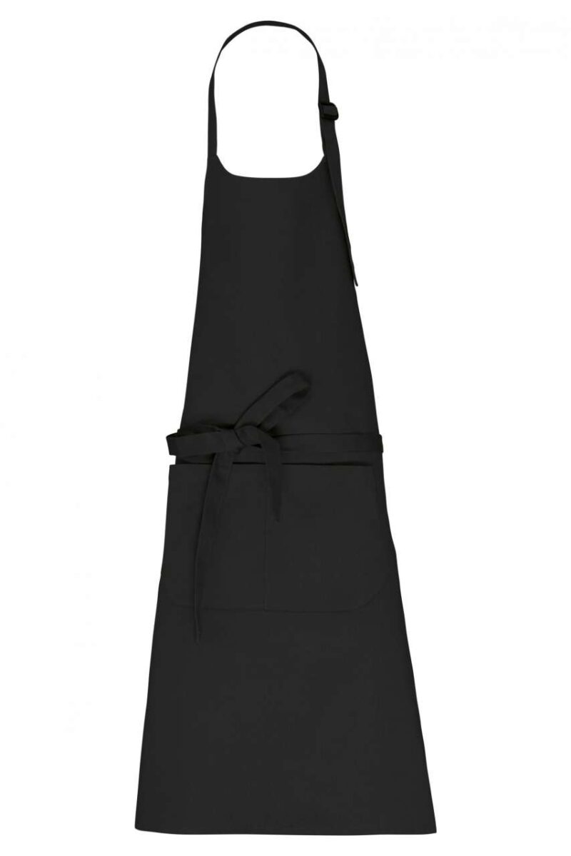 ka8007-black-a1 Kariban APRON WITH POCKET σε ORGANIC COTTON - Μαύρο