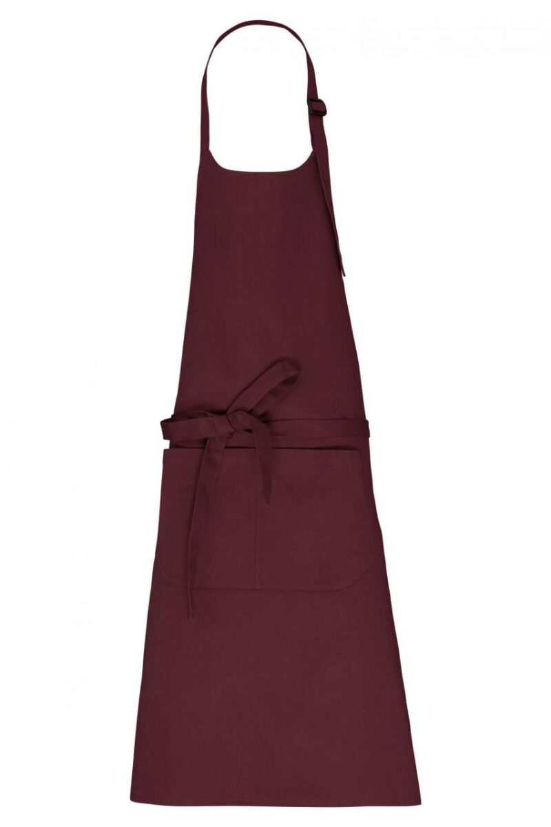 ka8007-dark_cherry-a1 Kariban APRON WITH POCKET σε ORGANIC COTTON - Dark Cherry