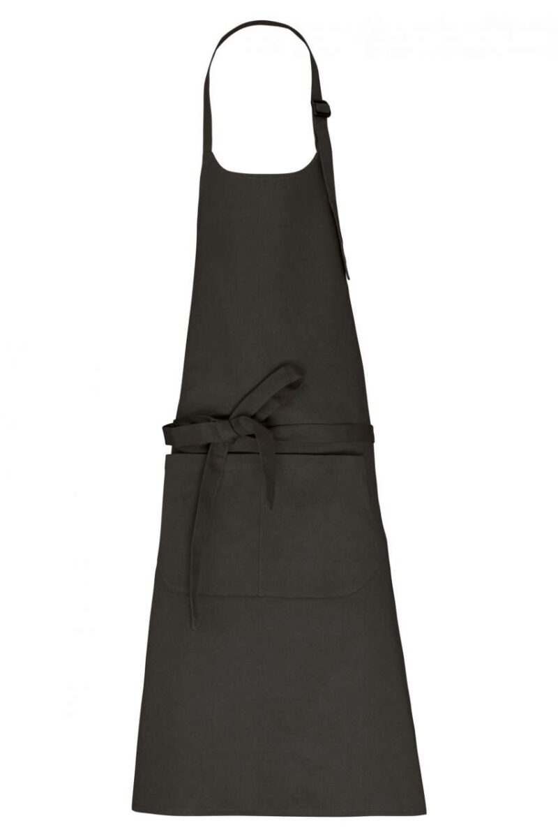 ka8007-dark_grey-a1 Kariban APRON WITH POCKET σε ORGANIC COTTON - Σκούρο Γκρι