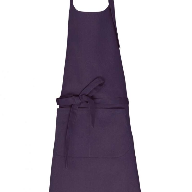 ka8007-deep_plum-a1 Kariban APRON WITH POCKET σε ORGANIC COTTON - Deep Plum