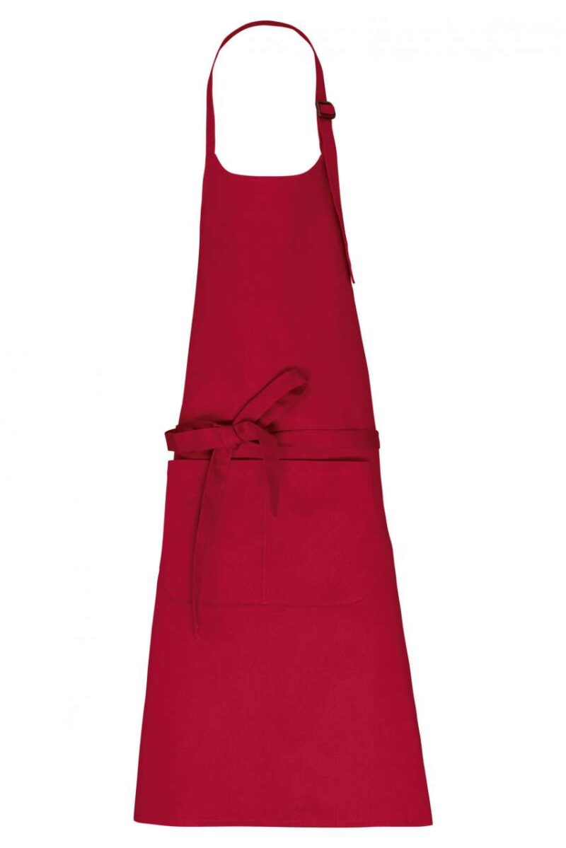 Kariban APRON WITH POCKET σε ORGANIC COTTON - Hibiscus Red