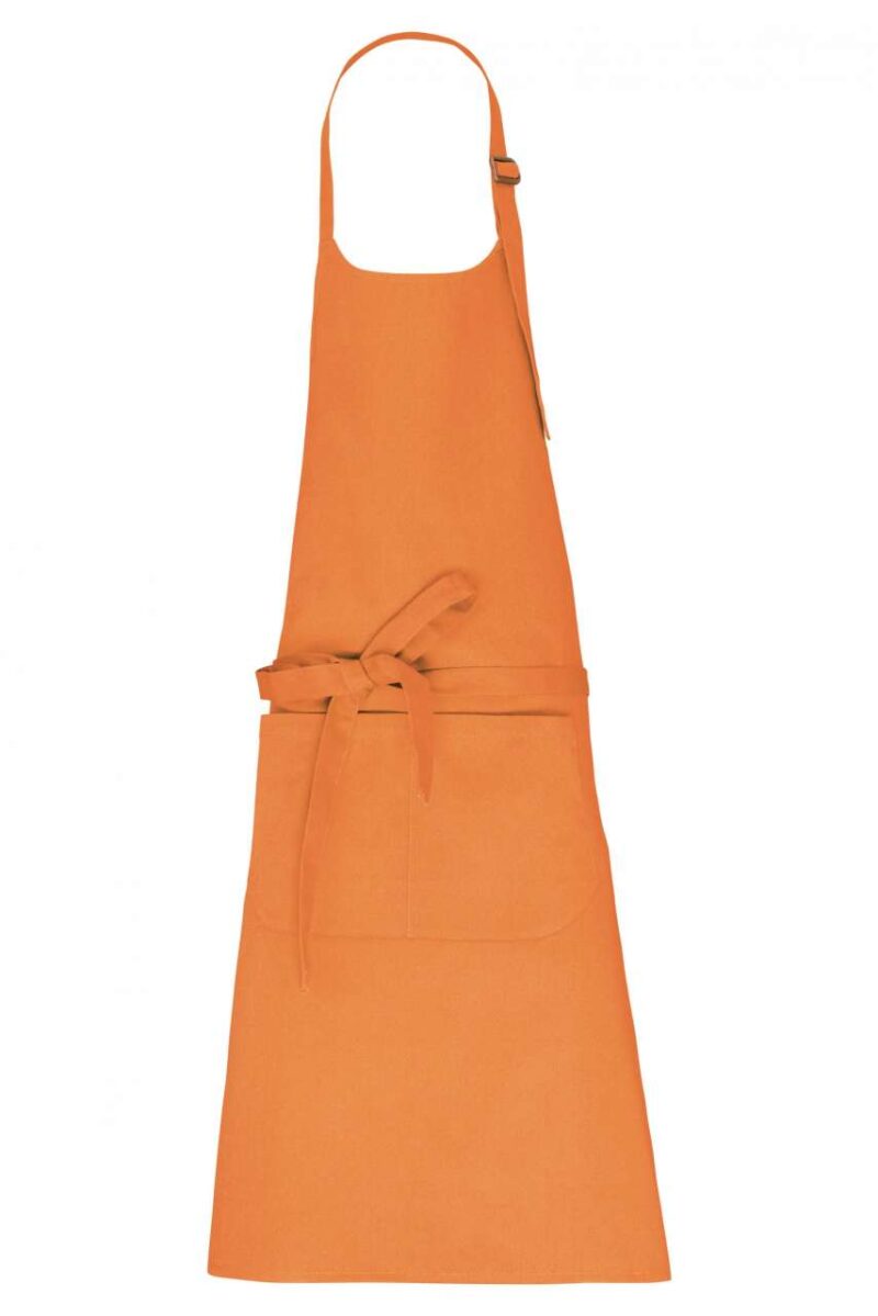 ka8007-light_orange-a1 Kariban APRON WITH POCKET σε ORGANIC COTTON - Light Orange