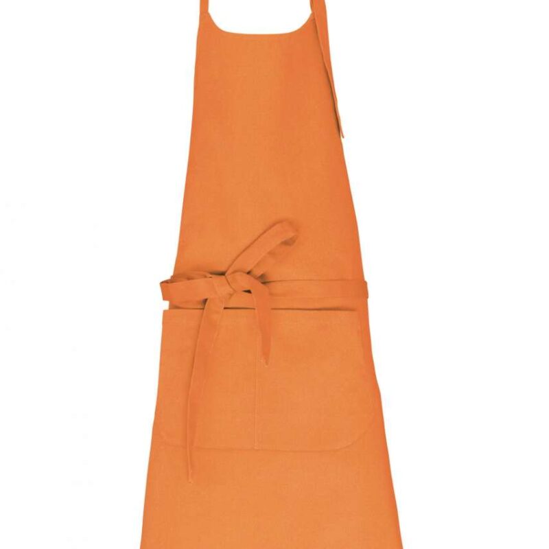 ka8007-light_orange-a1 Kariban APRON WITH POCKET σε ORGANIC COTTON - Light Orange