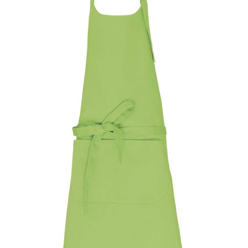ka8007-lime-a1 Kariban APRON WITH POCKET σε ORGANIC COTTON - Λαχανί