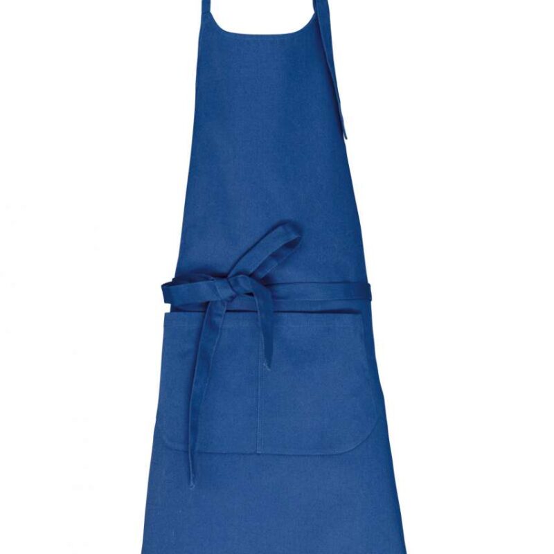 ka8007-sea_blue-a1 Kariban APRON WITH POCKET σε ORGANIC COTTON - Sea Blue