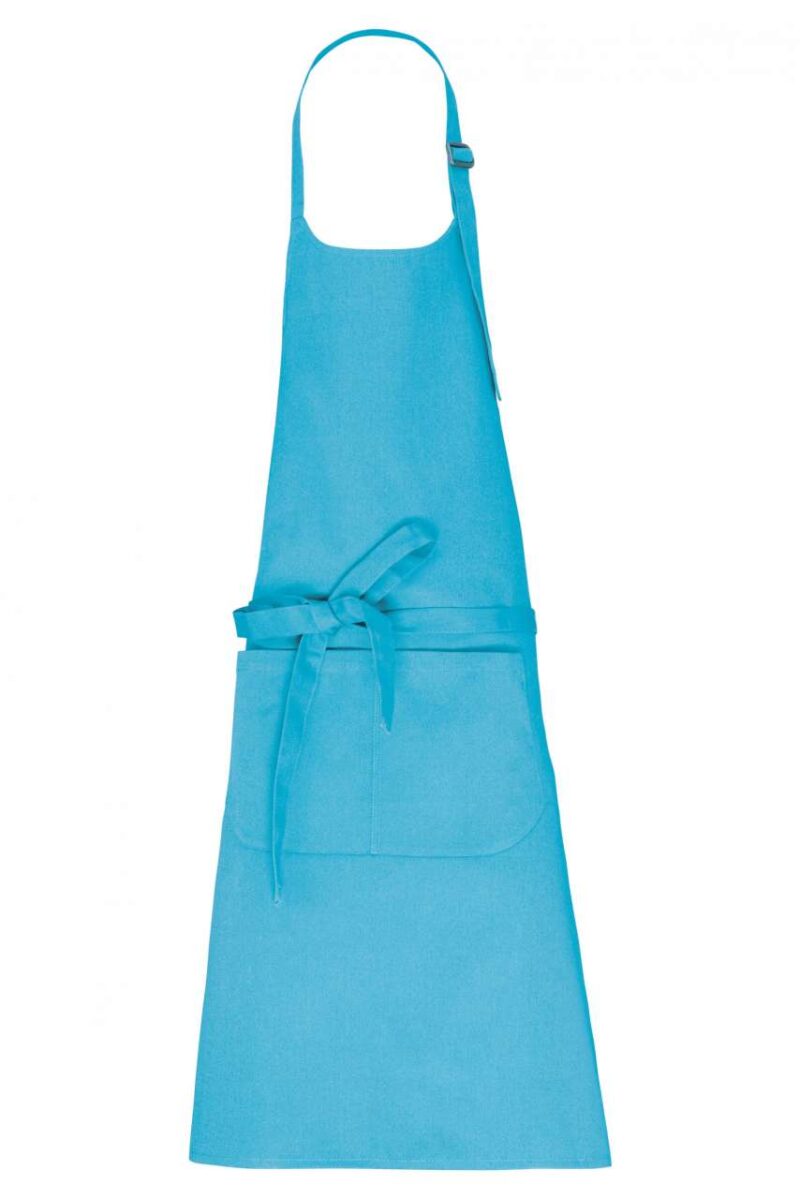ka8007-sea_turquoise-a1 Kariban APRON WITH POCKET σε ORGANIC COTTON - Sea Turquoise