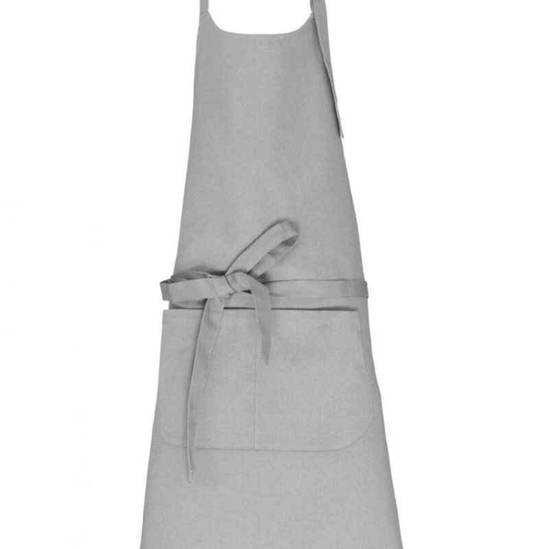ka8007-snow_grey-a1 Kariban APRON WITH POCKET σε ORGANIC COTTON - Snow Grey