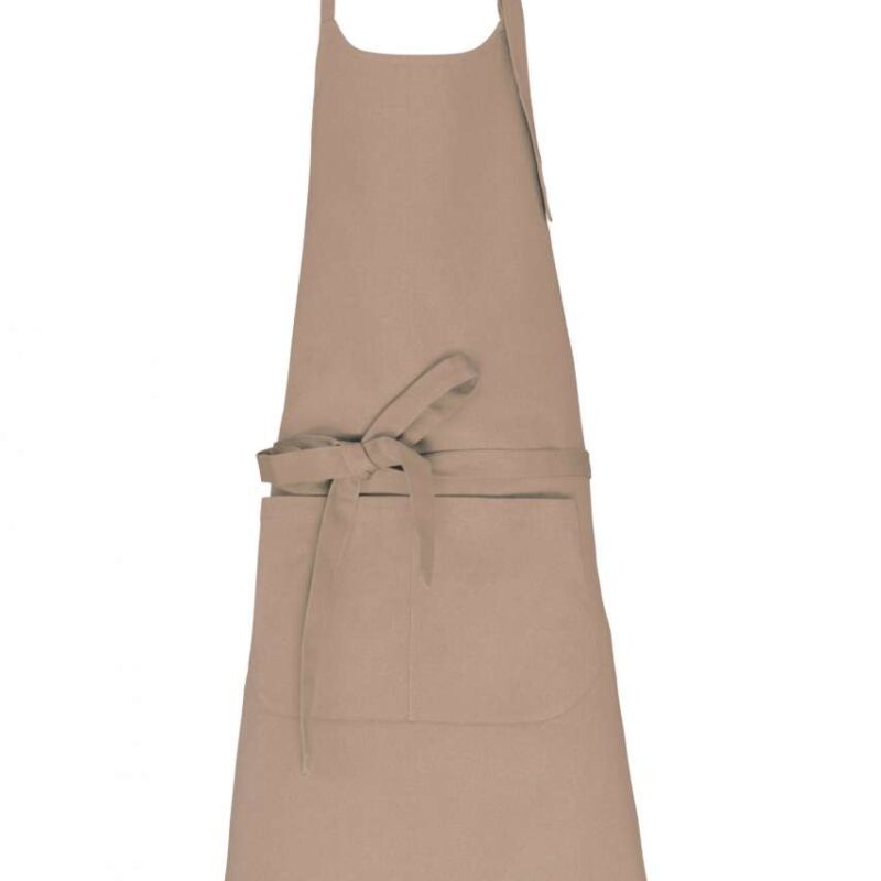 ka8007-wet_sand-a1 Kariban APRON WITH POCKET σε ORGANIC COTTON - Wet Sand