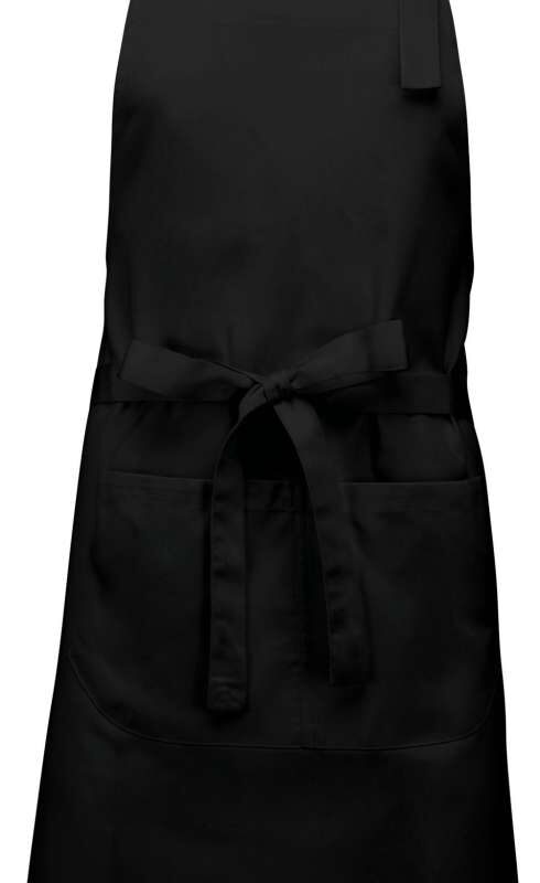ka8010-black-a1 Kariban HIGH-TEMPERATURE POLYCOTTON WASHABLE APRON - Μαύρο