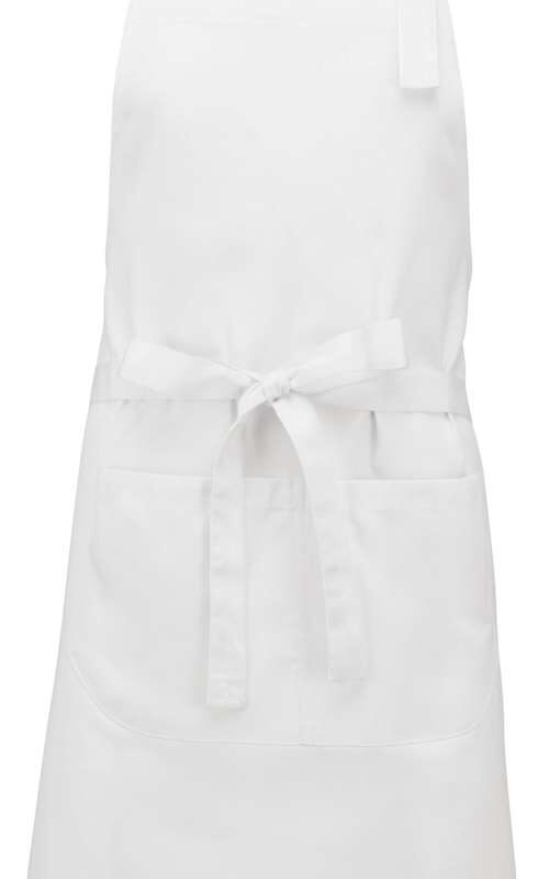 ka8010-white-a1 Kariban HIGH-TEMPERATURE POLYCOTTON WASHABLE APRON - Λευκό