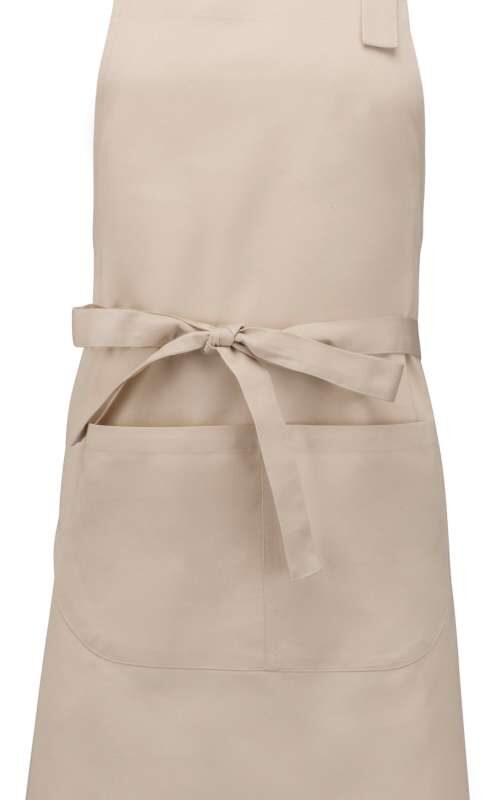 ka885-angora-a1 Kariban COTTON APRON WITH POCKET - Angora