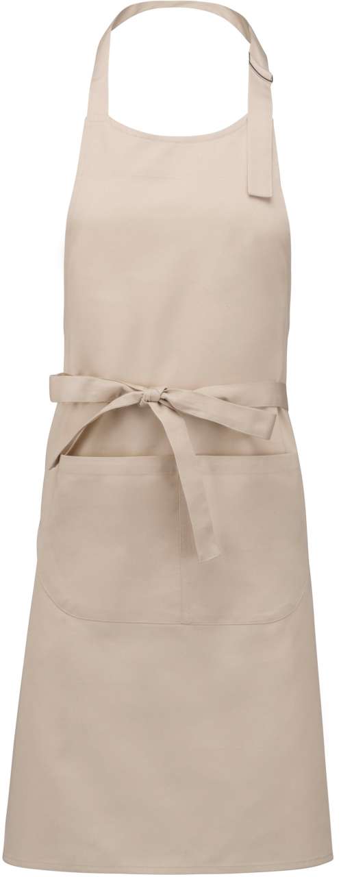ka885-angora-a1 Kariban COTTON APRON WITH POCKET - Angora
