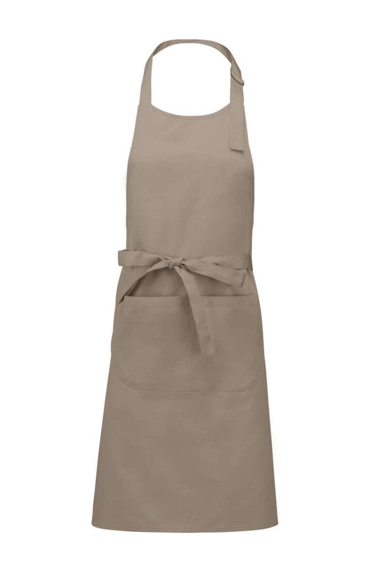 Kariban COTTON APRON WITH POCKET - μπεζ