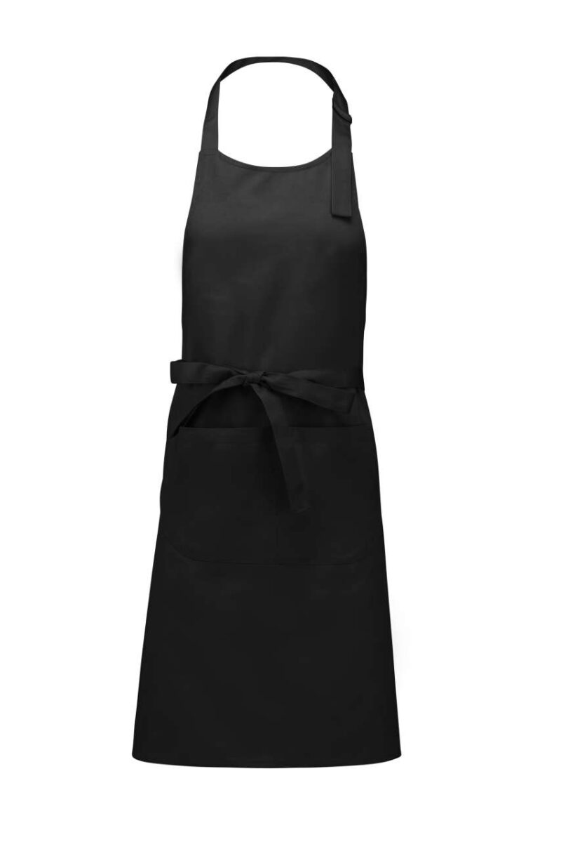 ka885-black-a2 Kariban COTTON APRON WITH POCKET - Μαύρο