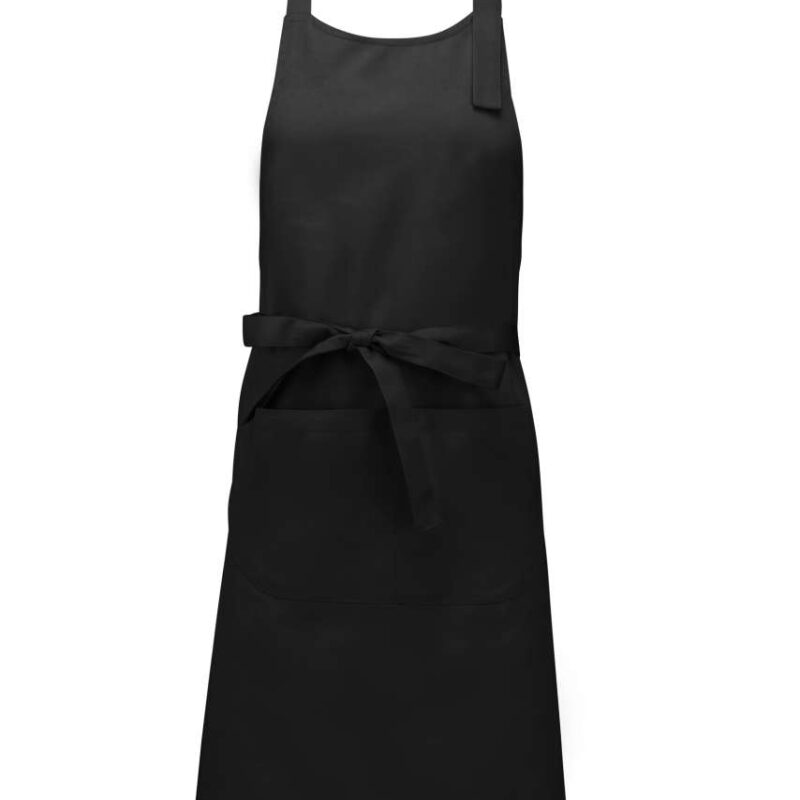 Kariban COTTON APRON WITH POCKET - Μαύρο