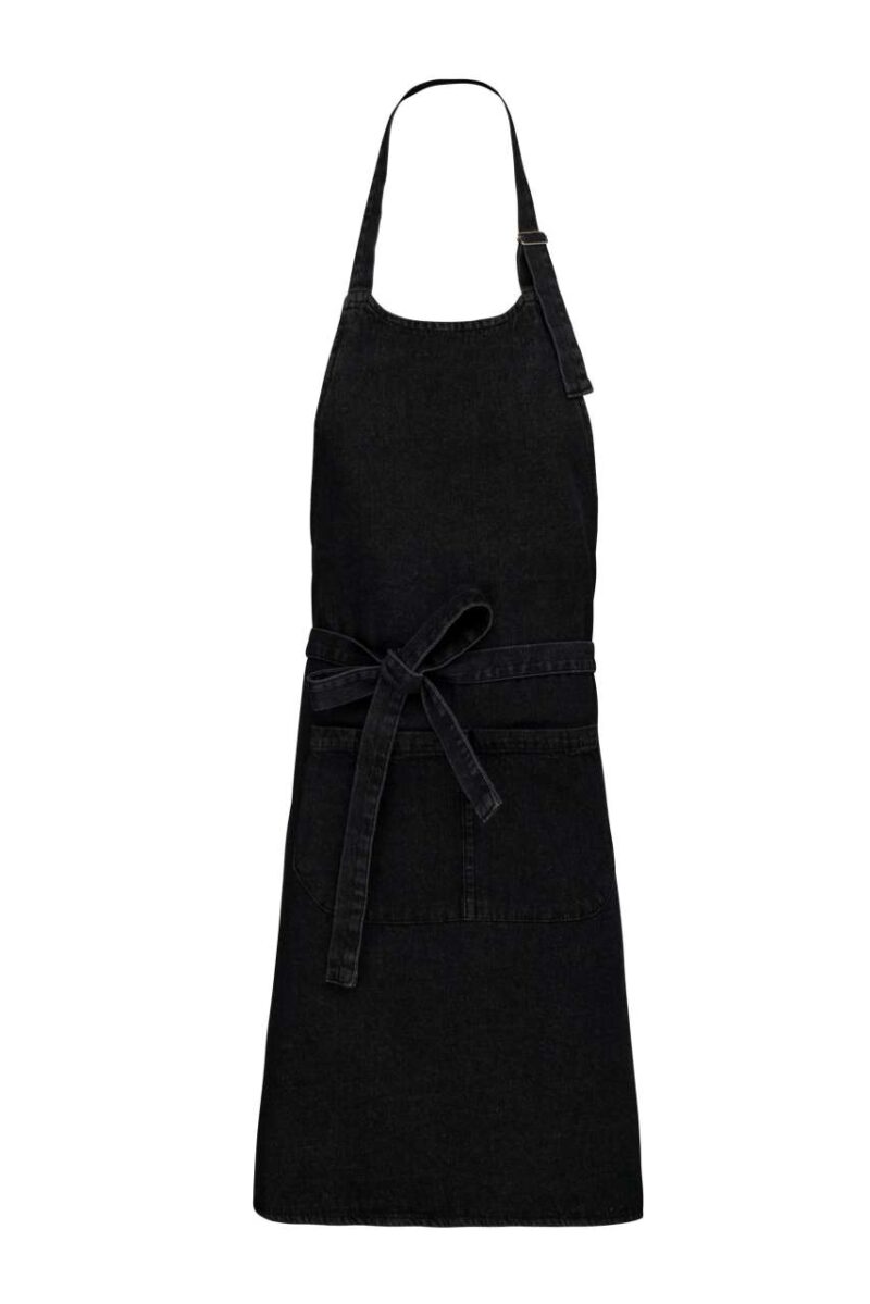 ka885-black_denim-a1 Kariban COTTON APRON WITH POCKET - 65% Βαμβάκι/35% Πολυεστέρας