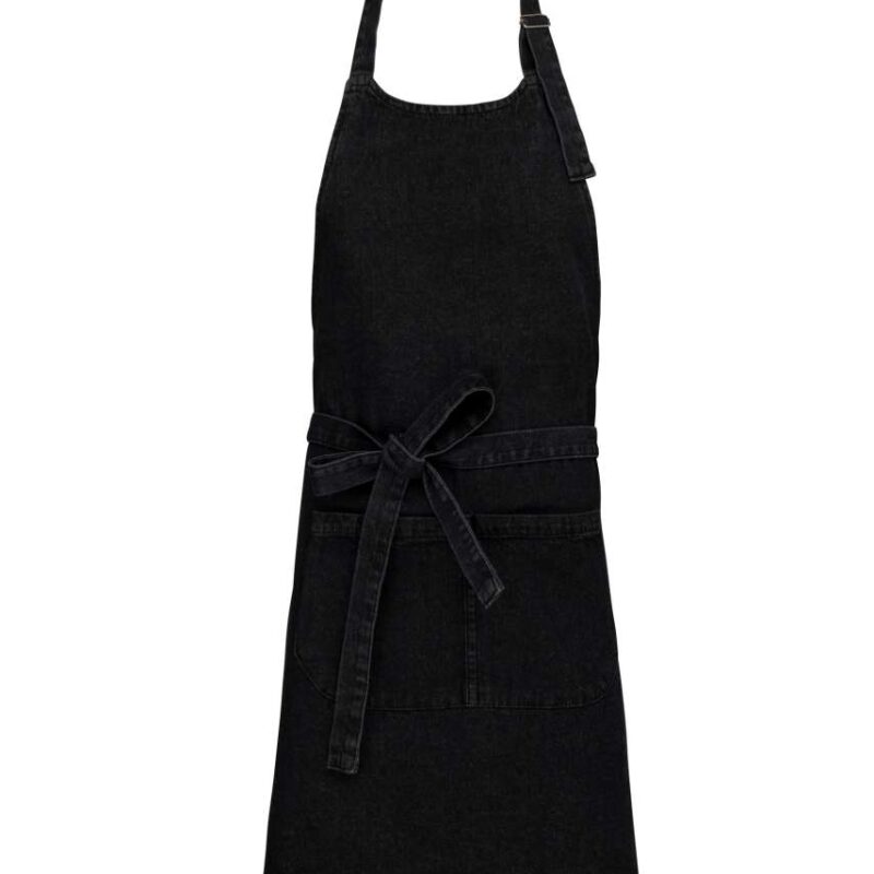 ka885-black_denim-a1 Kariban COTTON APRON WITH POCKET - 65% Βαμβάκι/35% Πολυεστέρας