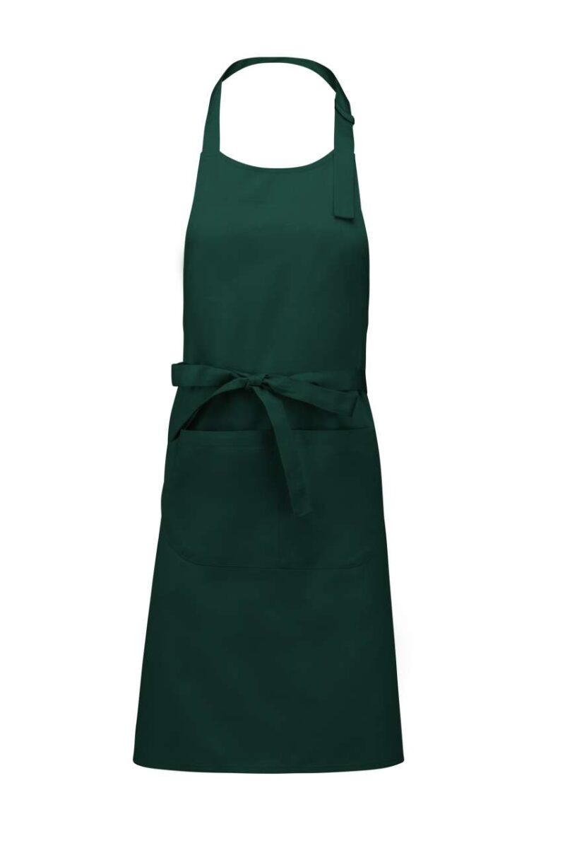 ka885-bottle_green-a2 Kariban COTTON APRON WITH POCKET - Πράσινο μπουκάλι