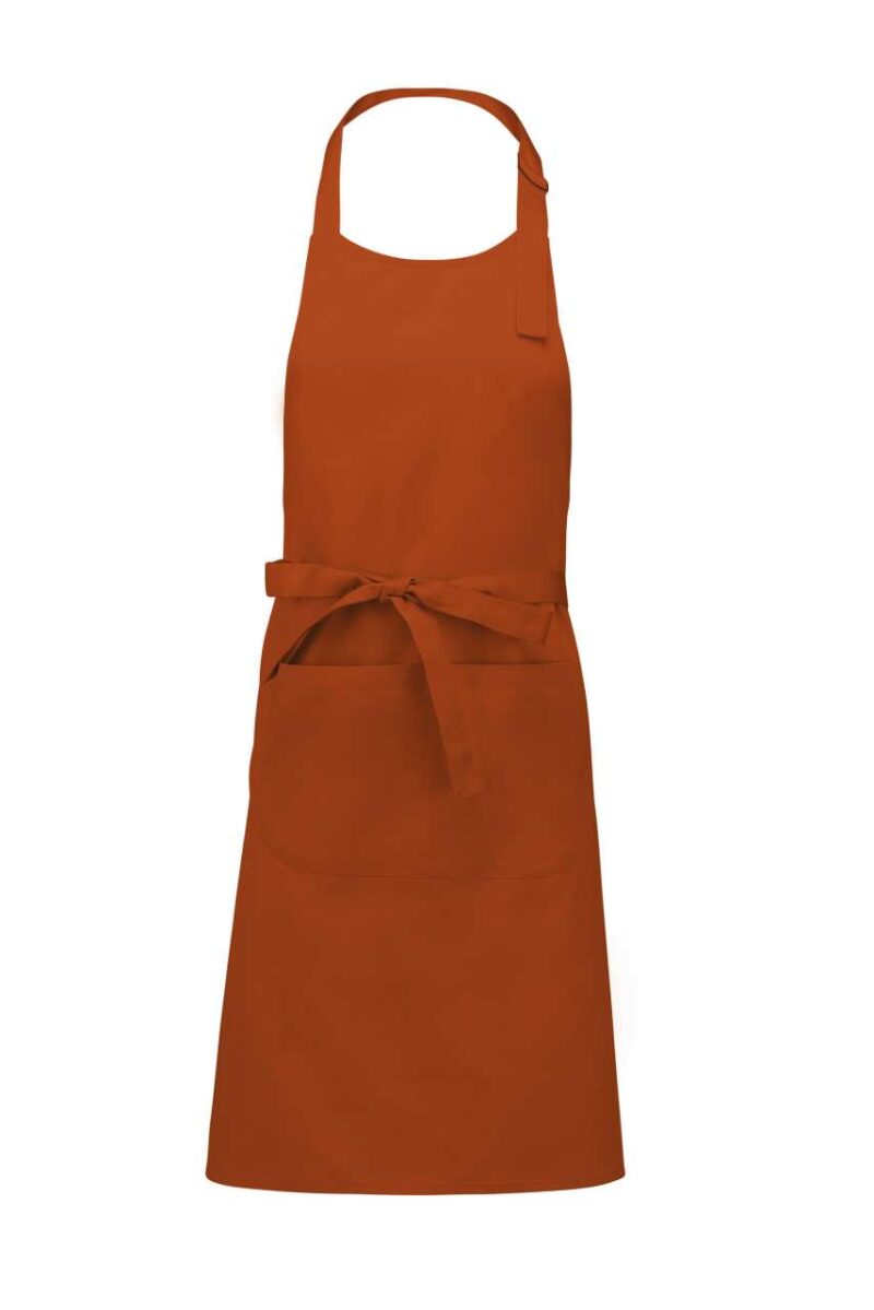 Kariban COTTON APRON WITH POCKET - καμένο πορτοκαλί