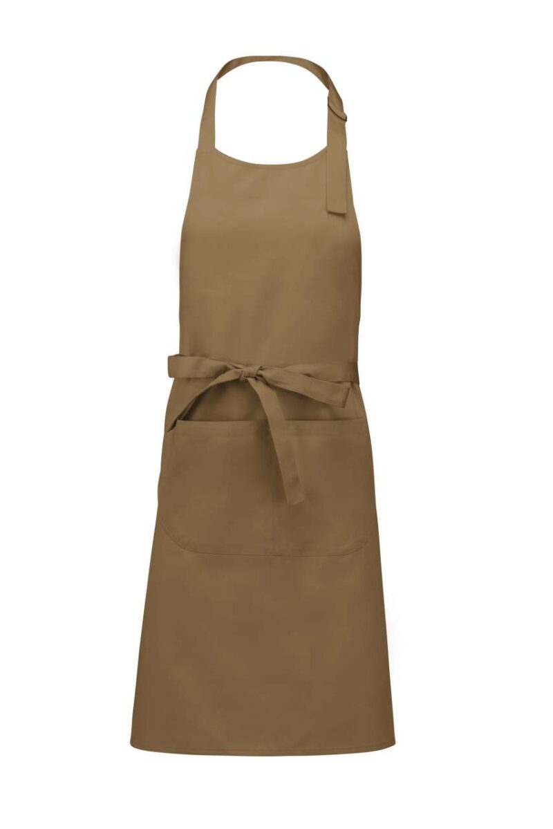 Kariban COTTON APRON WITH POCKET - Καμηλό