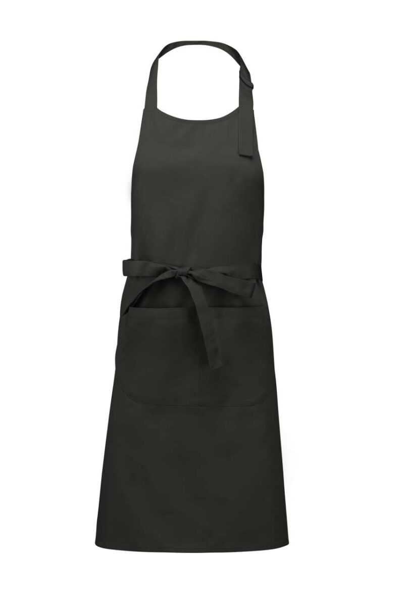 ka885-dark_grey-a2 Kariban COTTON APRON WITH POCKET - Σκούρο Γκρι