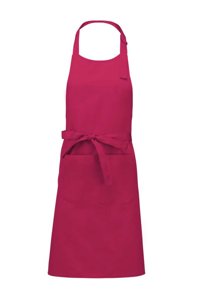 ka885-fuchsia-a1 Kariban COTTON APRON WITH POCKET - Φούξια